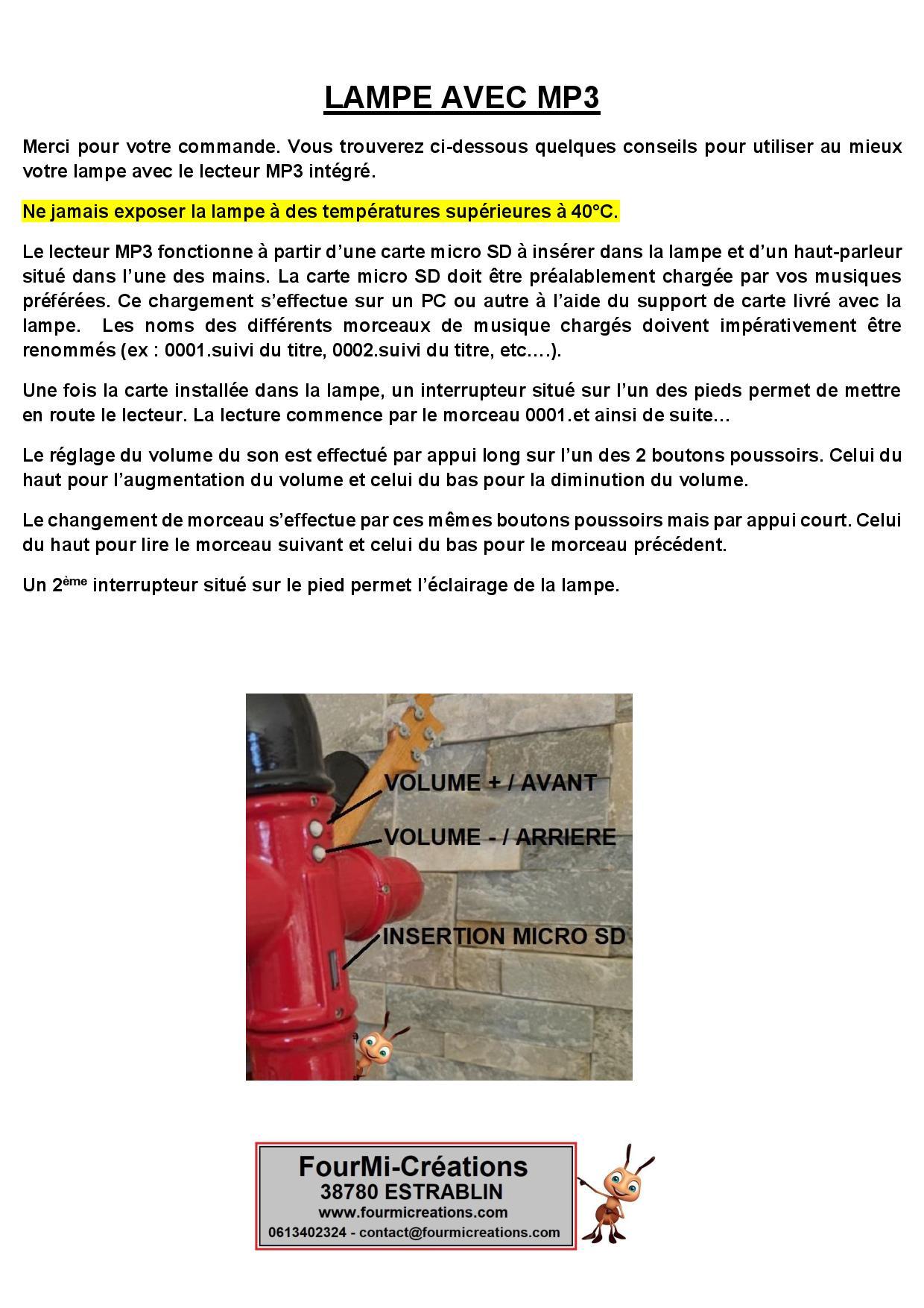 Notice lampe mp3 pdf 1